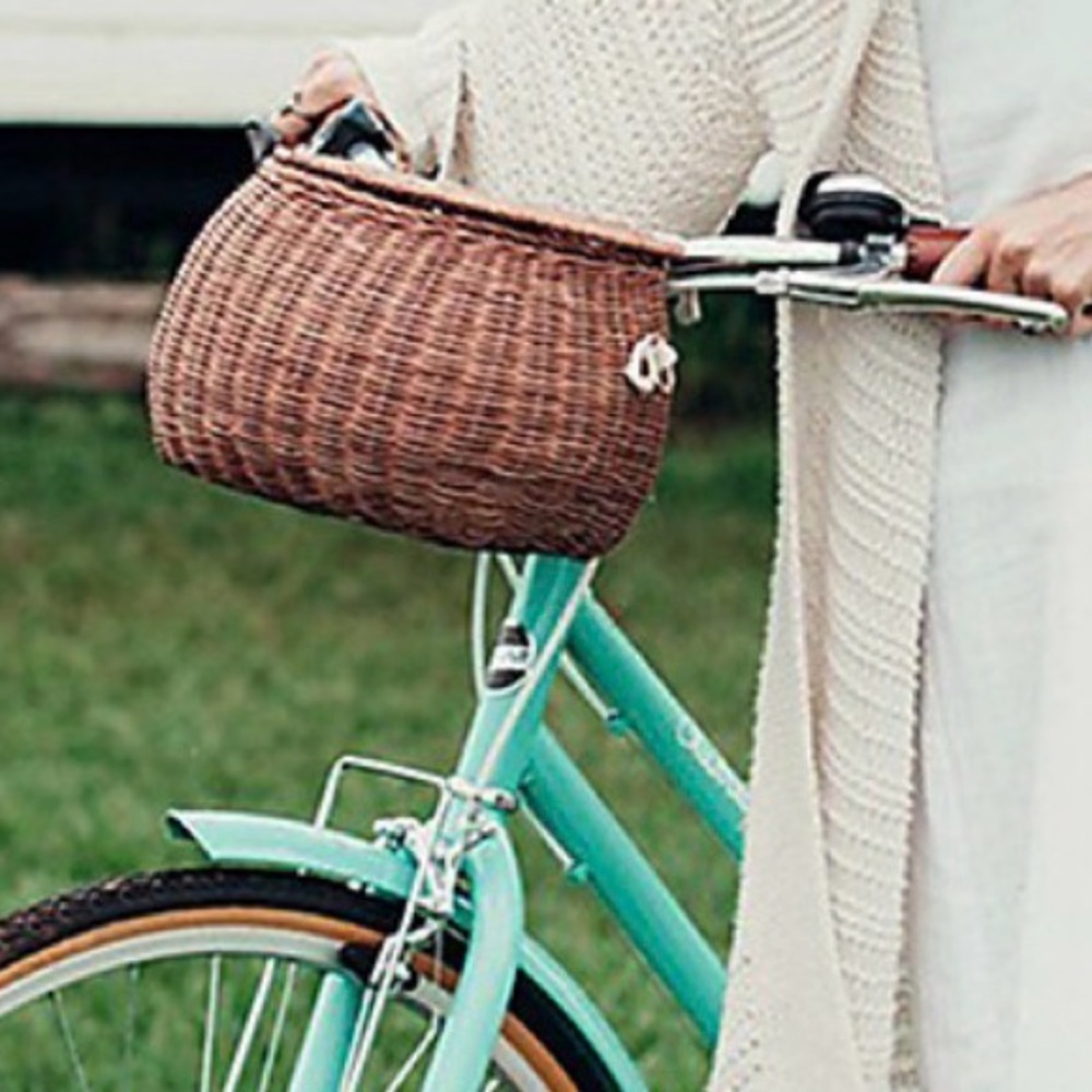 Olli Ella Mamacahri Wicker Basket w/ Canvas Carry Strap & Lid Boho Multiuse - Picture 4 of 10